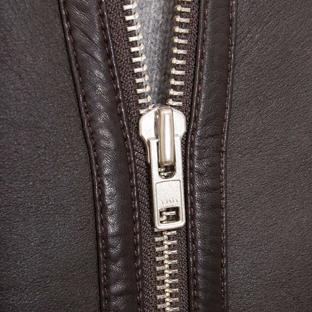 Men’s Brown Sheepskin Biker Jacket