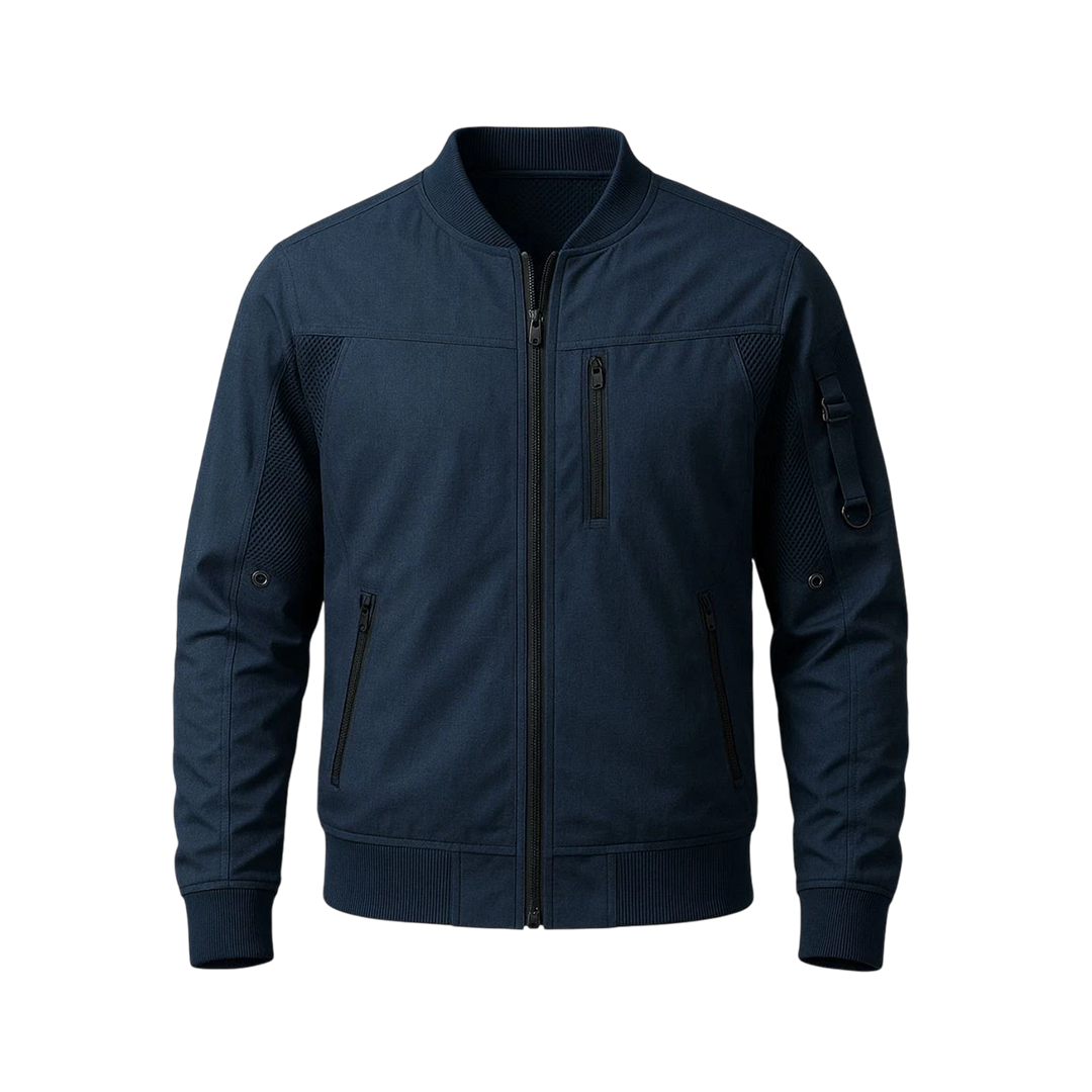 Men's Classic Navy Bomber Jacket