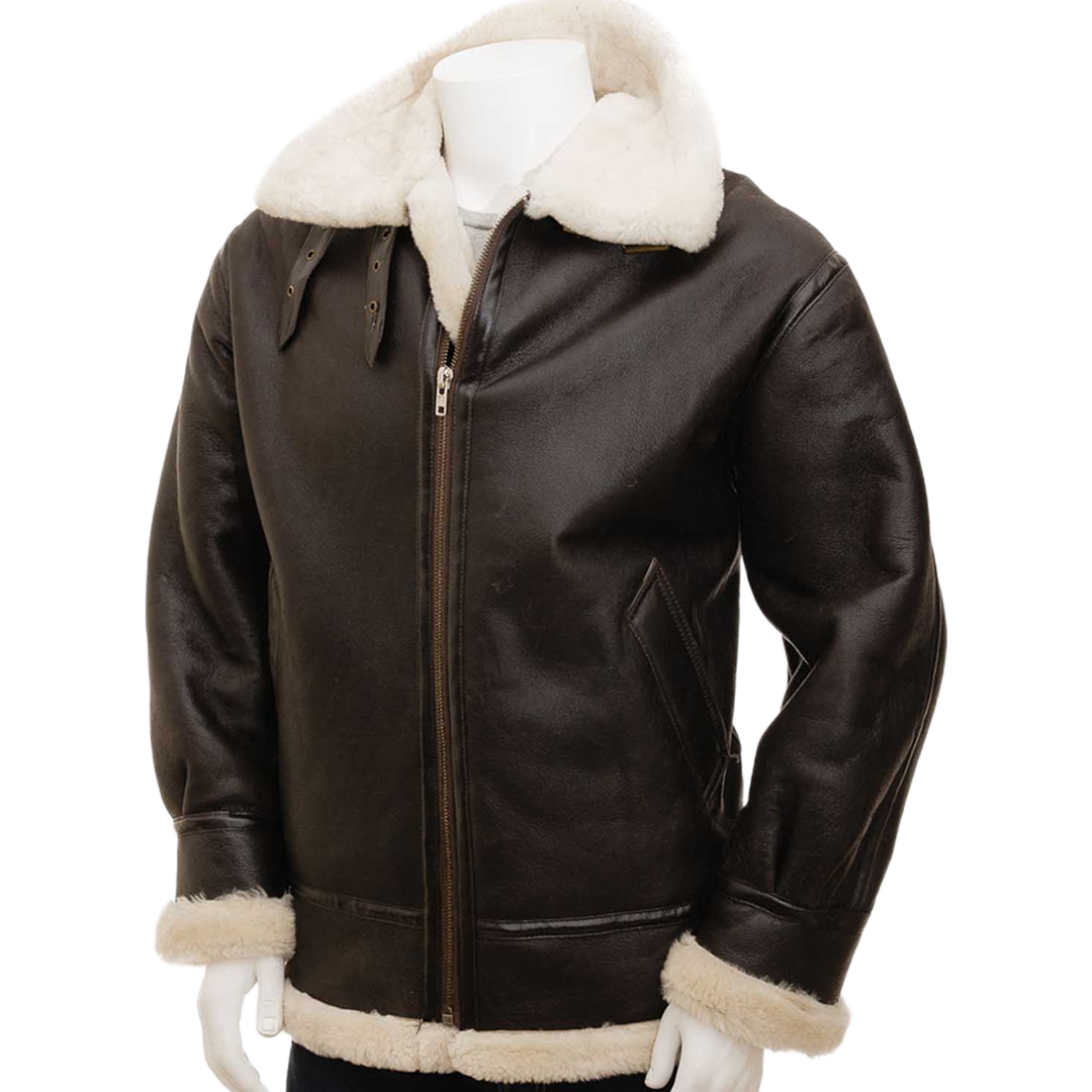 Men’s Cream Sheepskin Jacket