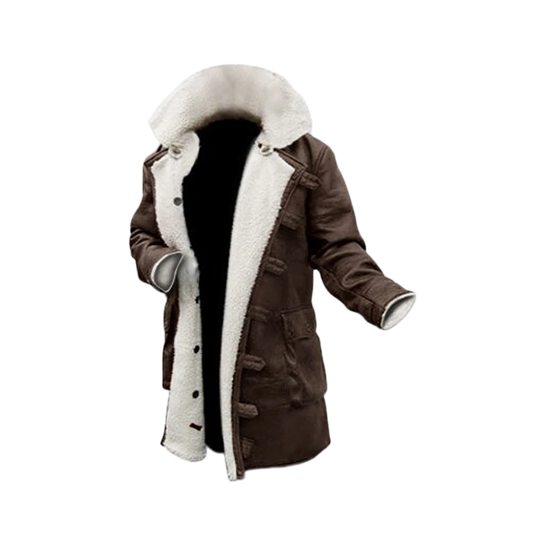 Men's Dark Brown Sherpa Coat — Fall & Winter Coat