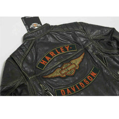 mens harley davidson detonator triple vent bs leather jacket 2 30 11zon