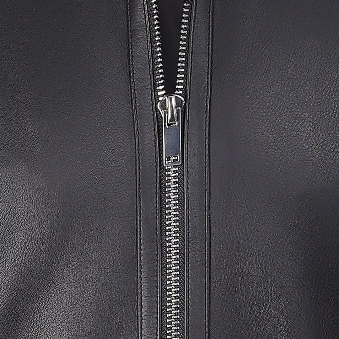 Men's Premium Black Cafe Racer Leather Jacket