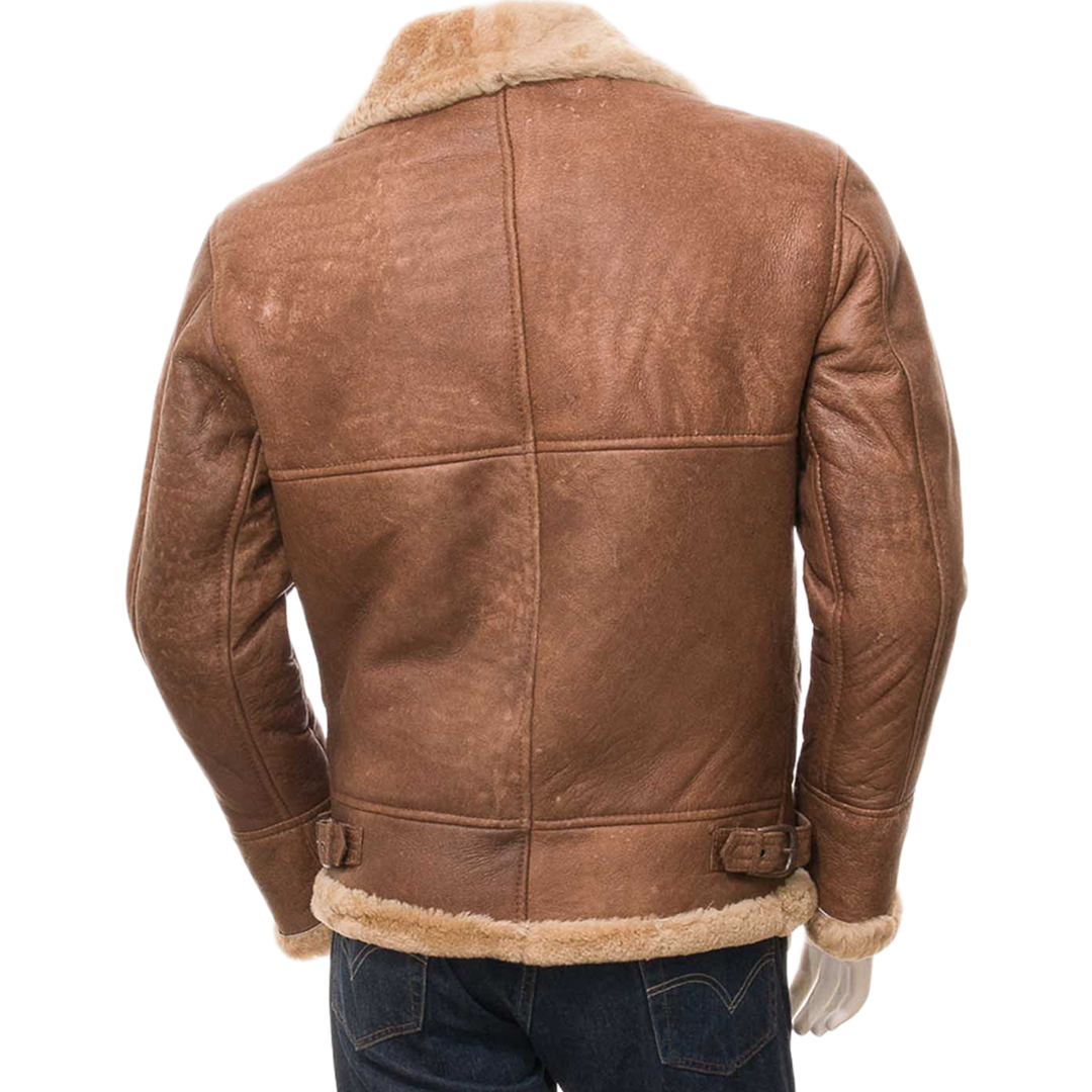Men’s Tan Sheepskin Flying Jacket