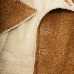 Men’s Tan Sheepskin Trench Coat