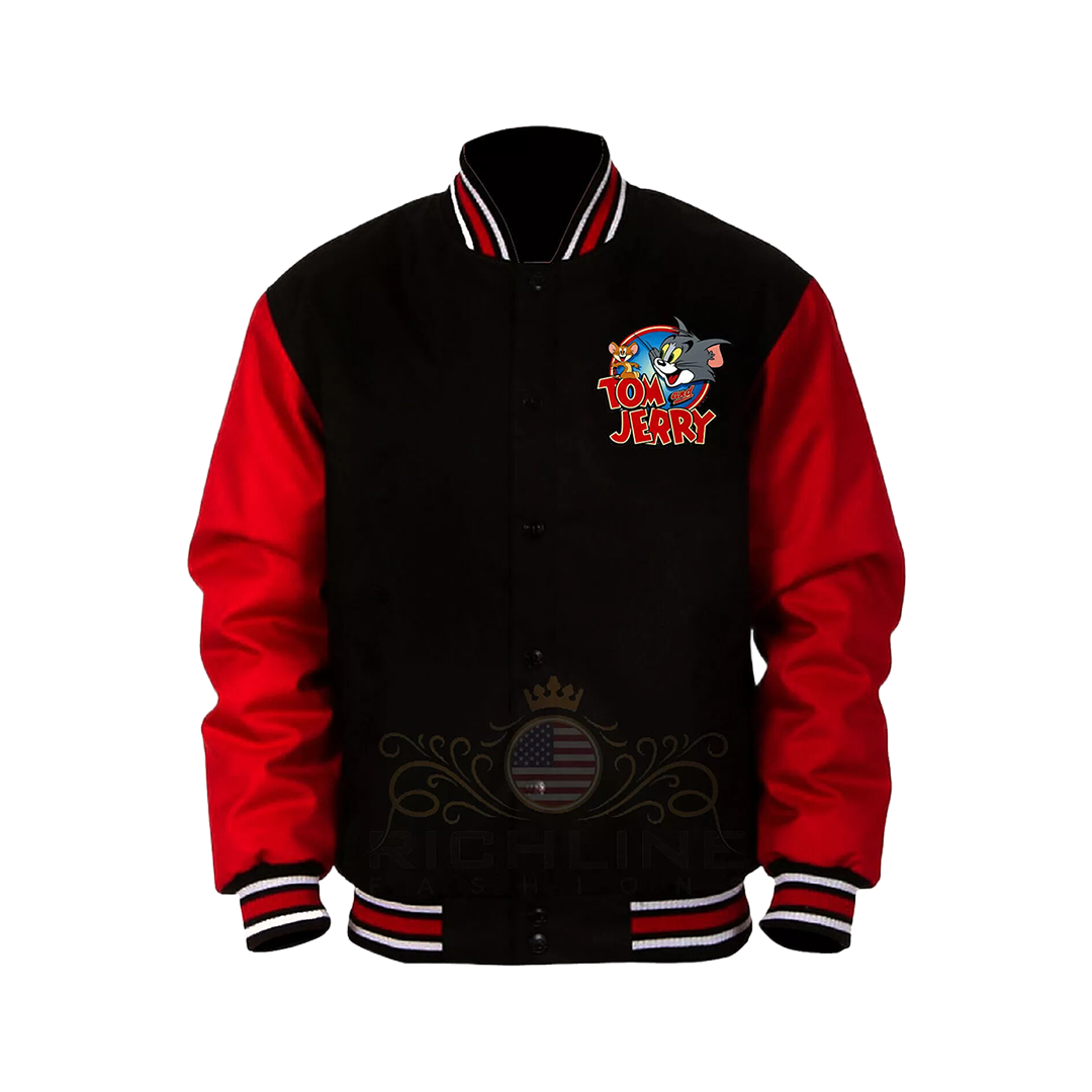 Men's Tom and Jerry Letterman Varsity Jacket
