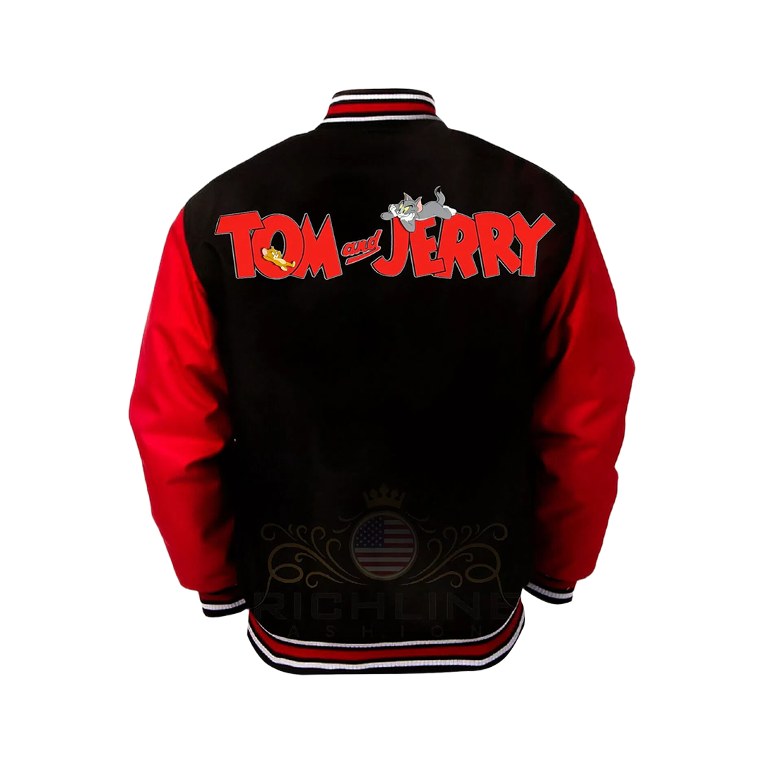 Men's Tom and Jerry Letterman Varsity Jacket