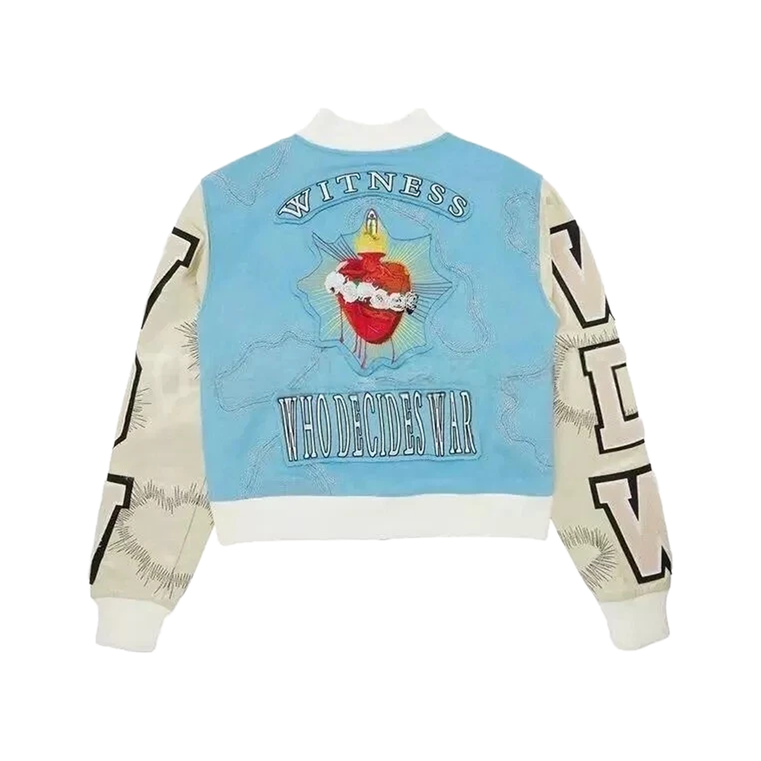 Men's Who Decides War Namesake Formal Wear Varsity Woolen And Leather Jacket