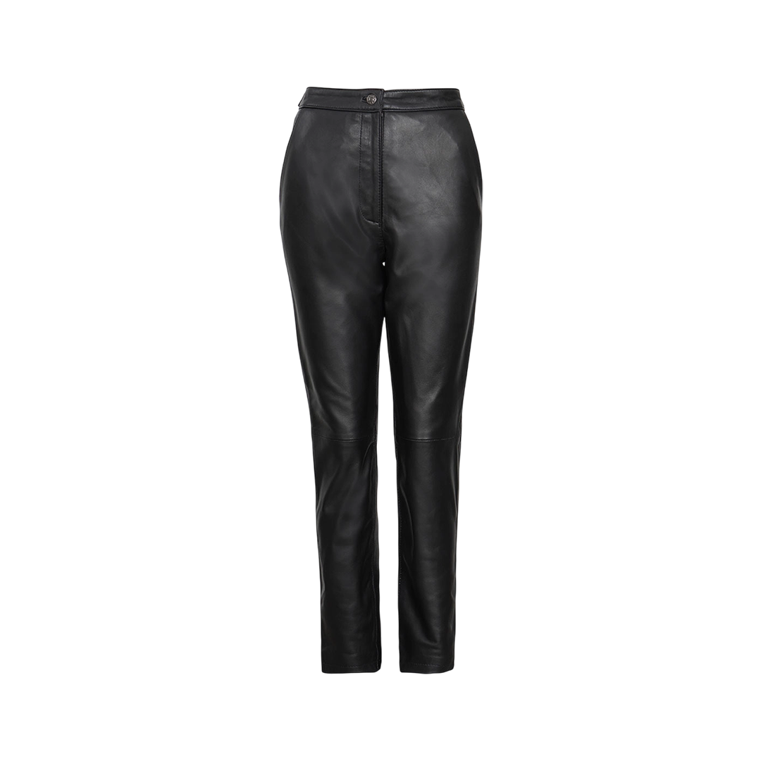 Myrna Women's Black Fitted Leather Pants