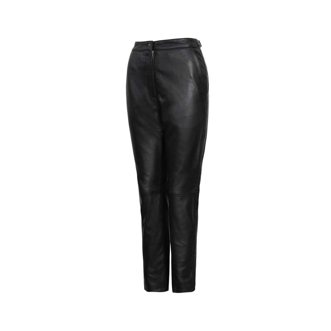 Myrna Women's Black Fitted Leather Pants