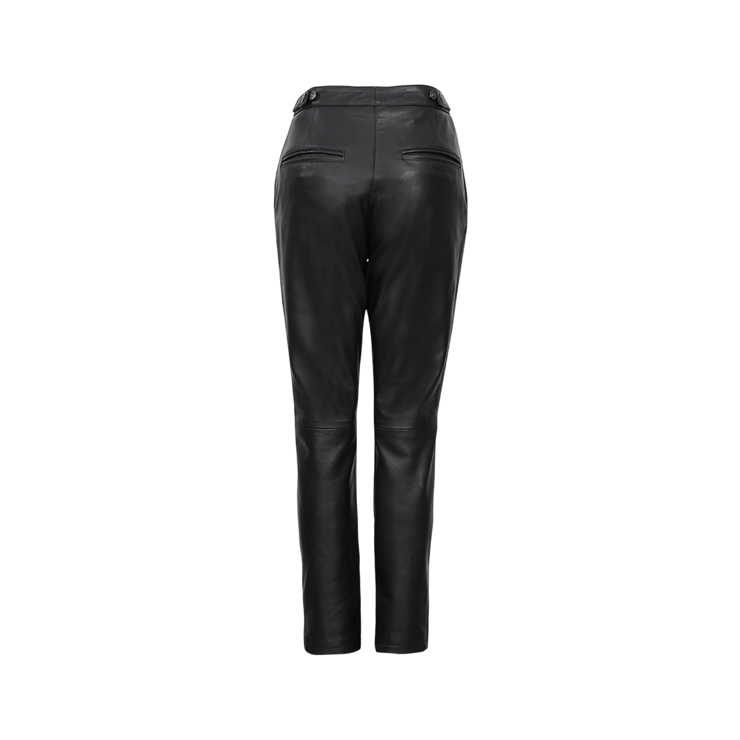 Myrna Women's Black Fitted Leather Pants