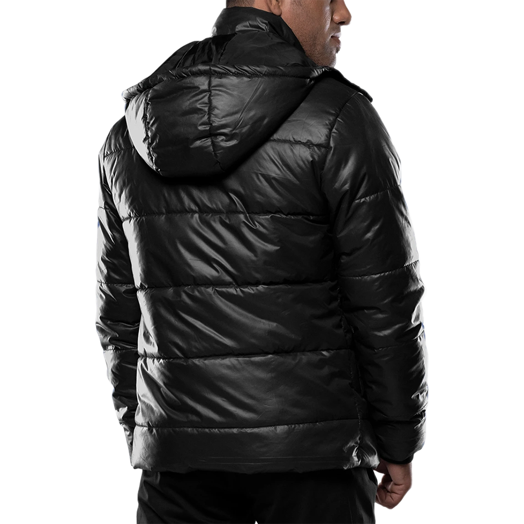 Salvador Men's Black Hooded Puffer Jacket - Winter Outerwear