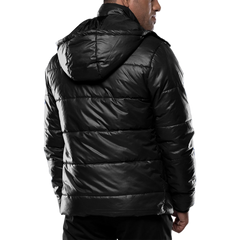 Salvador Men's Black Hooded Puffer Jacket - Winter Outerwear