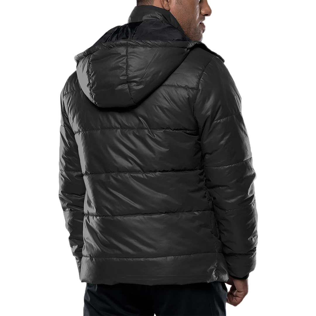 Salvador Men's Dark Gray Hooded Puffer Jacket