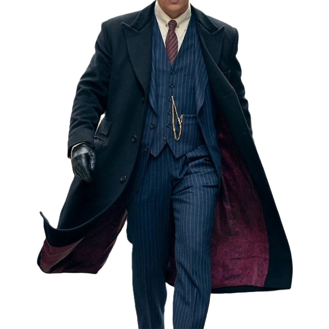 Shelby Long Wool Men's Black Overcoat — Limited Stock