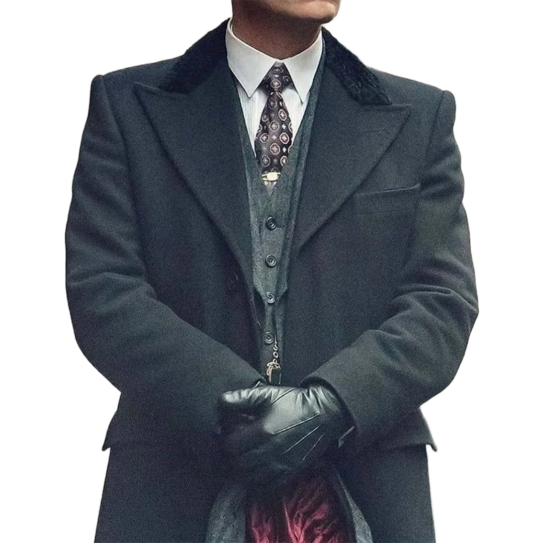 Shelby Long Wool Men's Black Overcoat — Limited Stock