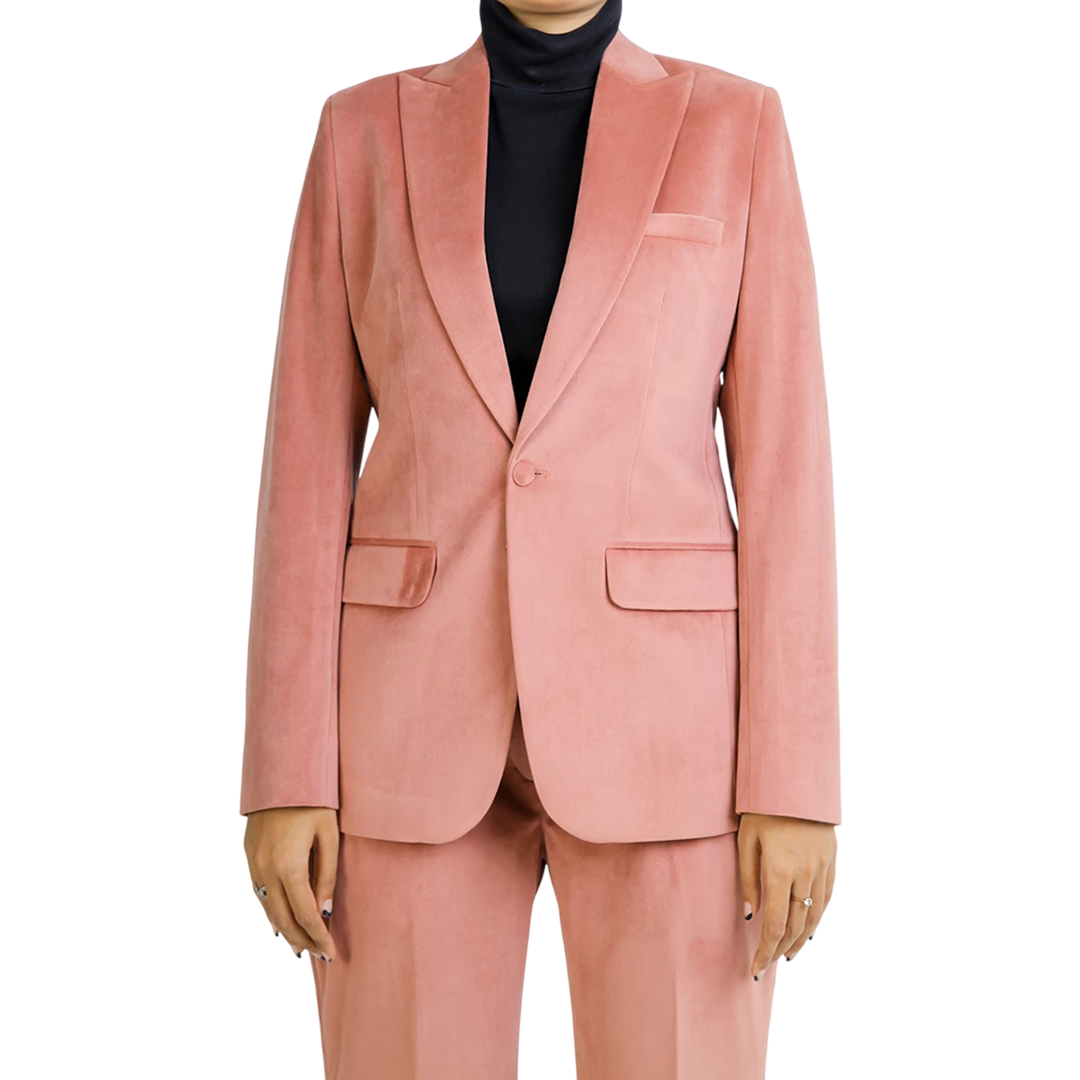 Shirley Women's Pink Two Piece Regular Fit Suit
