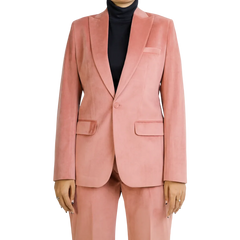 Shirley Women's Pink Two Piece Regular Fit Suit