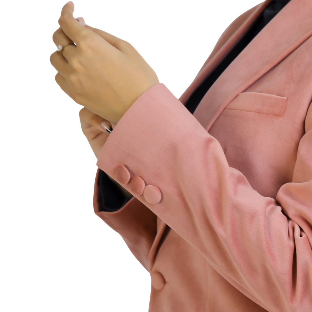 Shirley Women's Pink Two Piece Regular Fit Suit