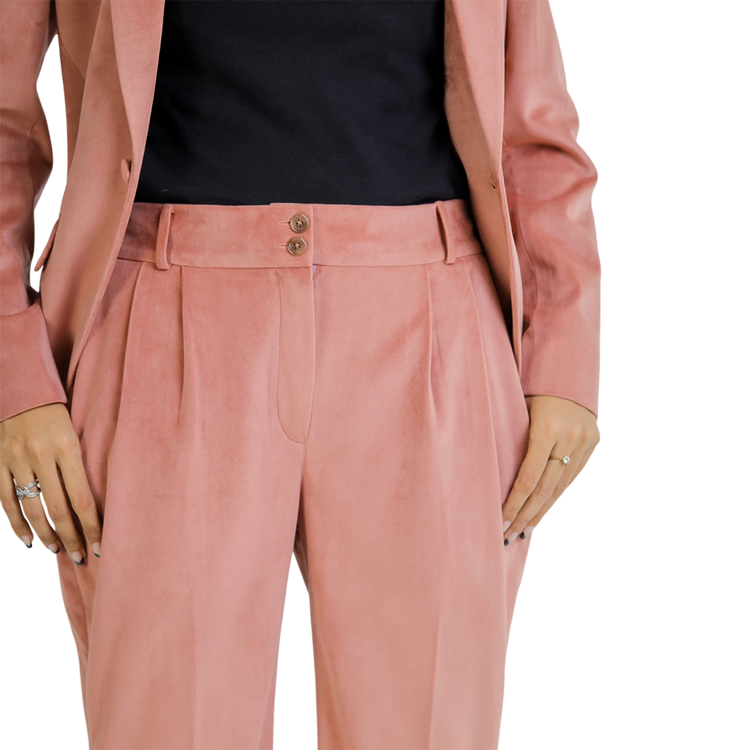 Shirley Women's Pink Two Piece Regular Fit Suit