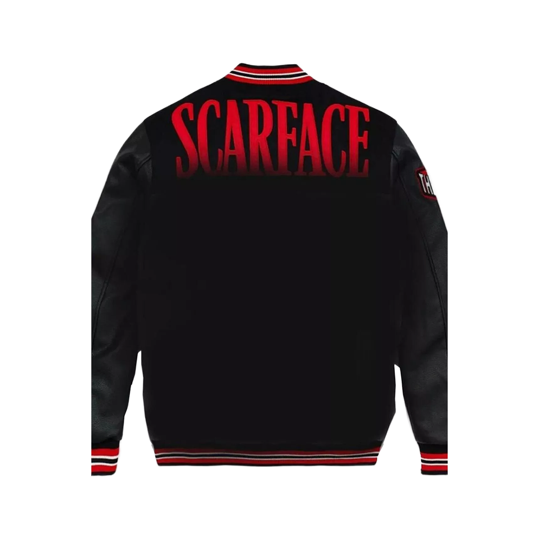 The World is Yours Black Bomber Scarface Varsity Jacket