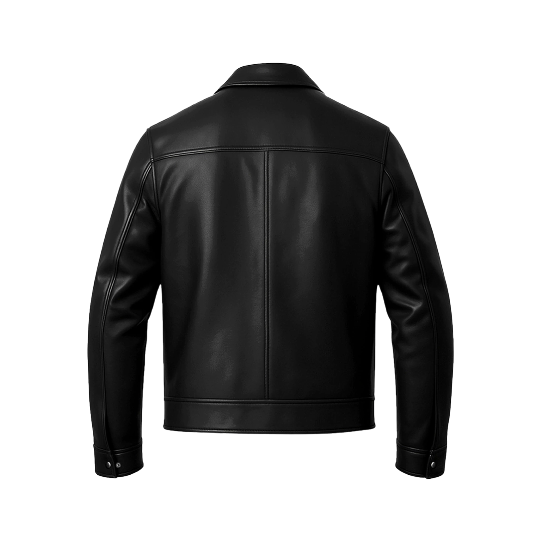Tony Men's Black Harrington Leather Jacket