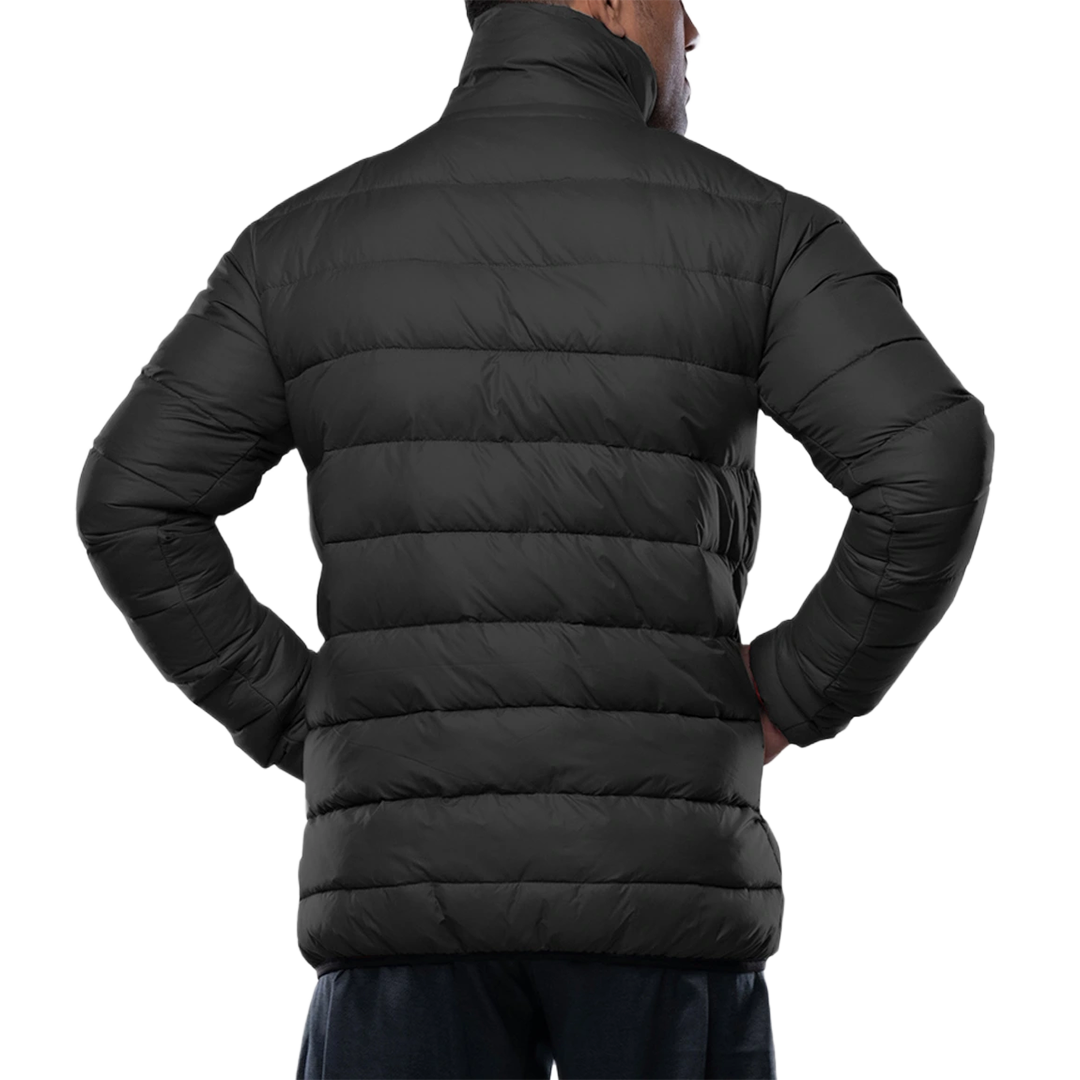 Vicente Mens Premium Black Puffer Jacket - Winter Insulated Coat