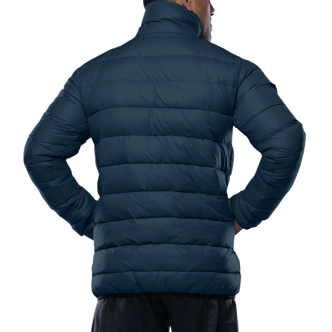 Vicente Mens Premium Navy Blue Puffer Jacket - Winter Insulated Coat