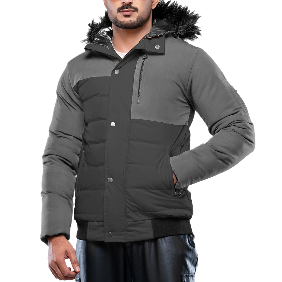 Walter Mens Dark Grey Duck Down Insulated Jacket