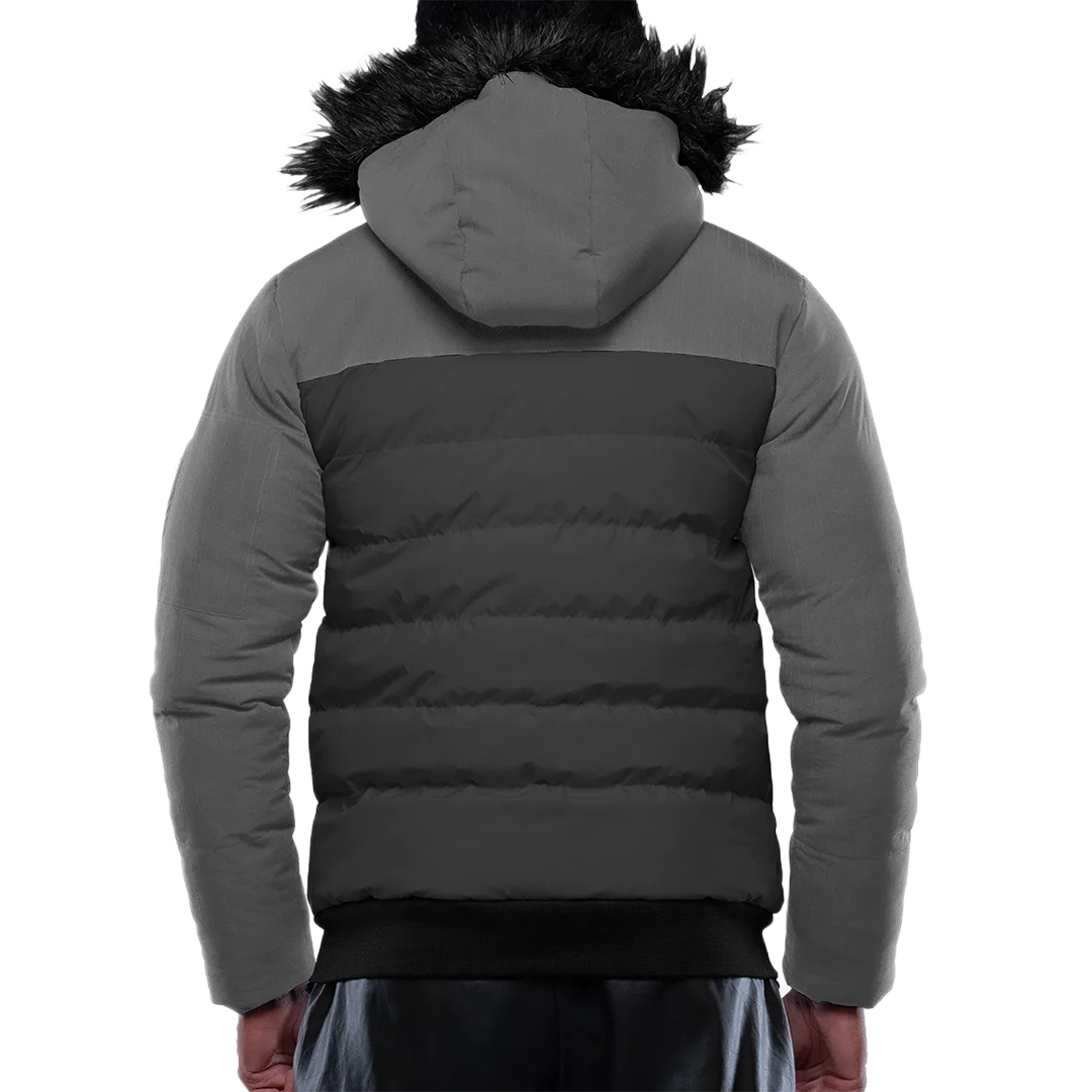 Walter Mens Dark Grey Duck Down Insulated Jacket
