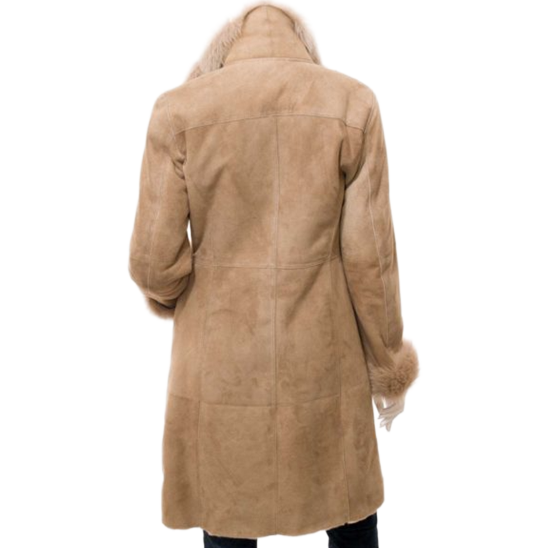 Women’s Beige Toscana Shearling Coat