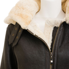 Women’s Brown Bomber Sheepskin Leather Jacket