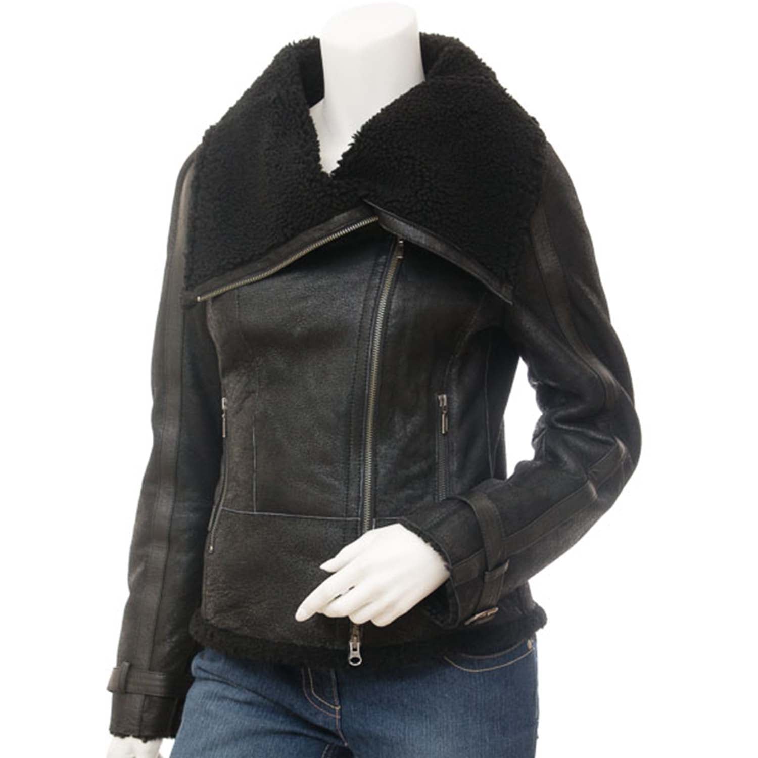 womens Leather Bomber Jacket 5 1