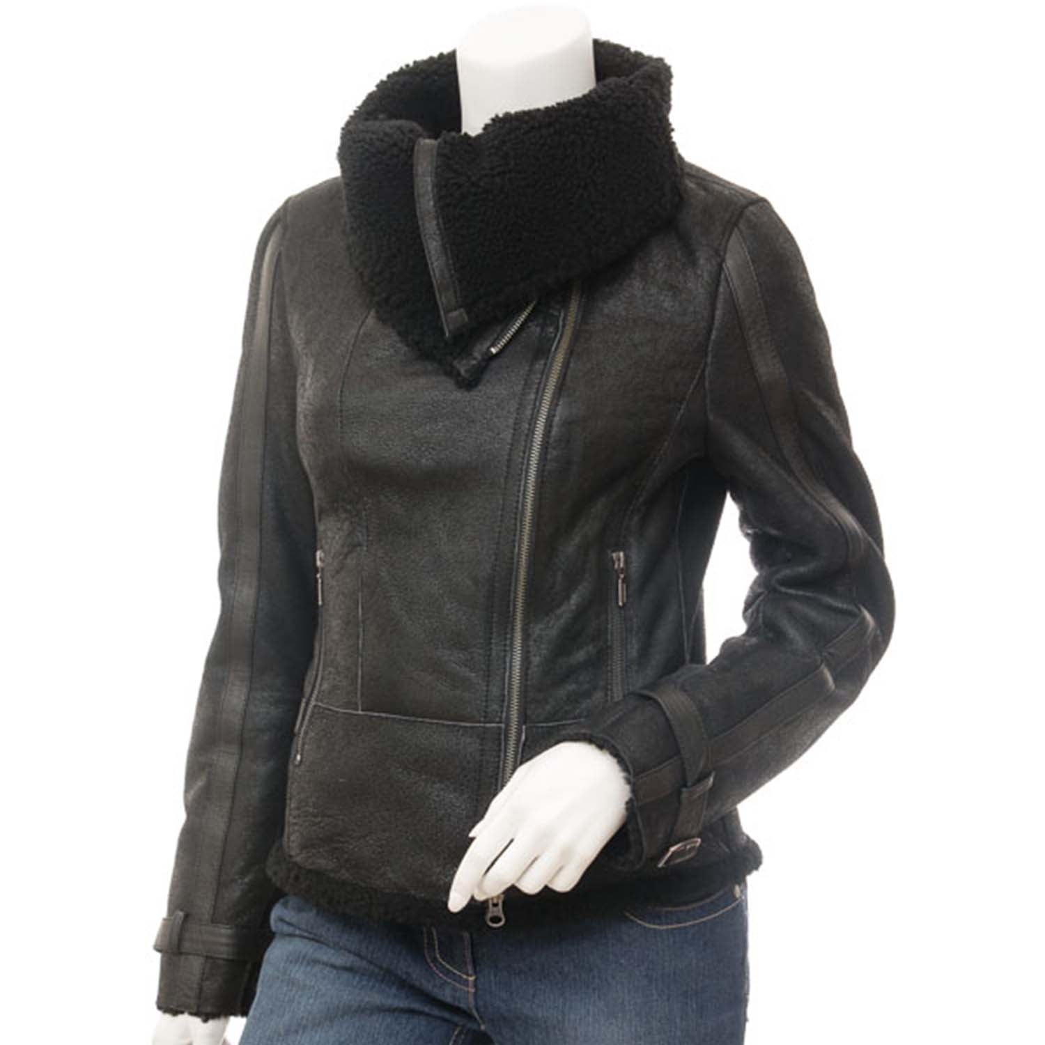 womens Leather Bomber Jacket 6 1