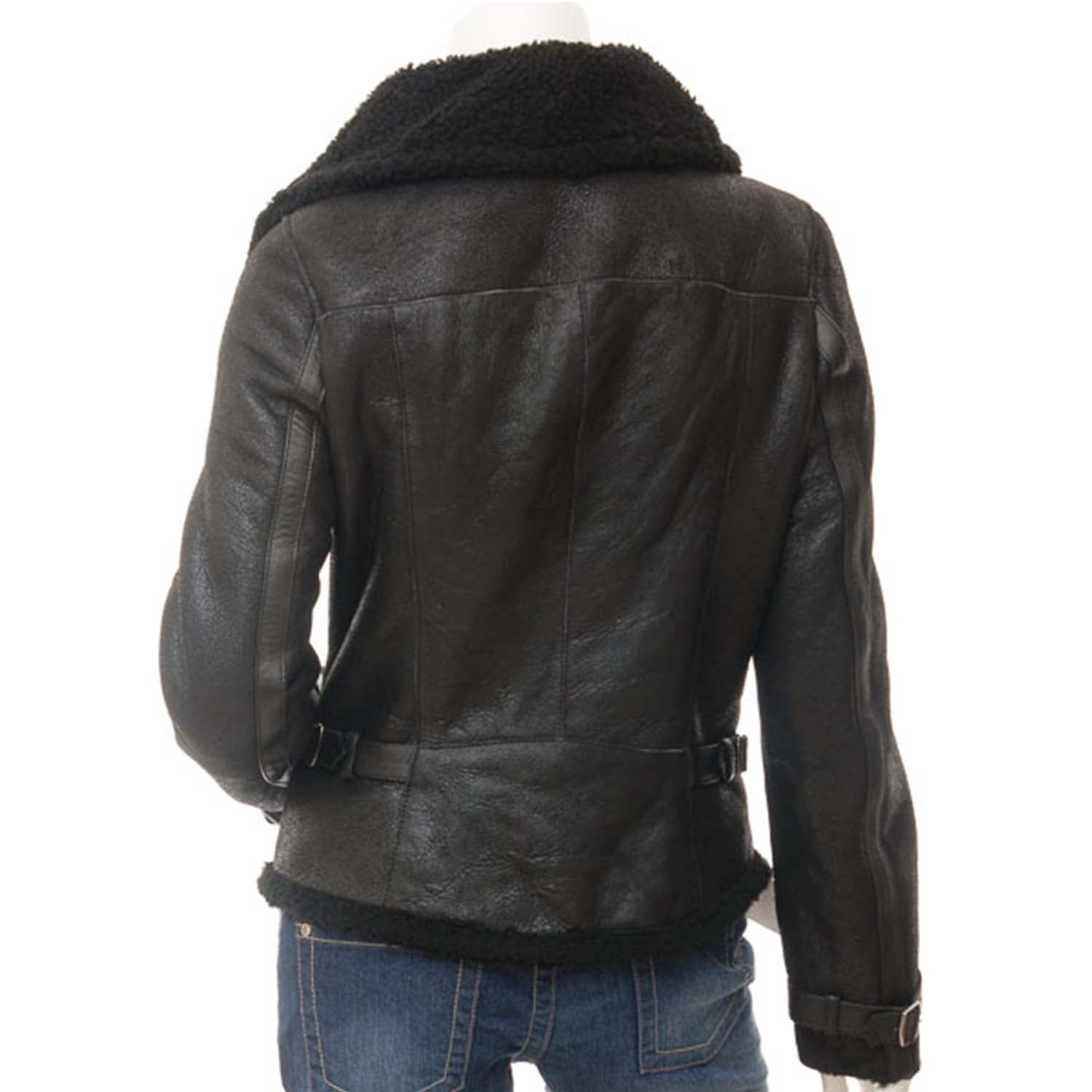 womens Leather Bomber Jacket 8 1