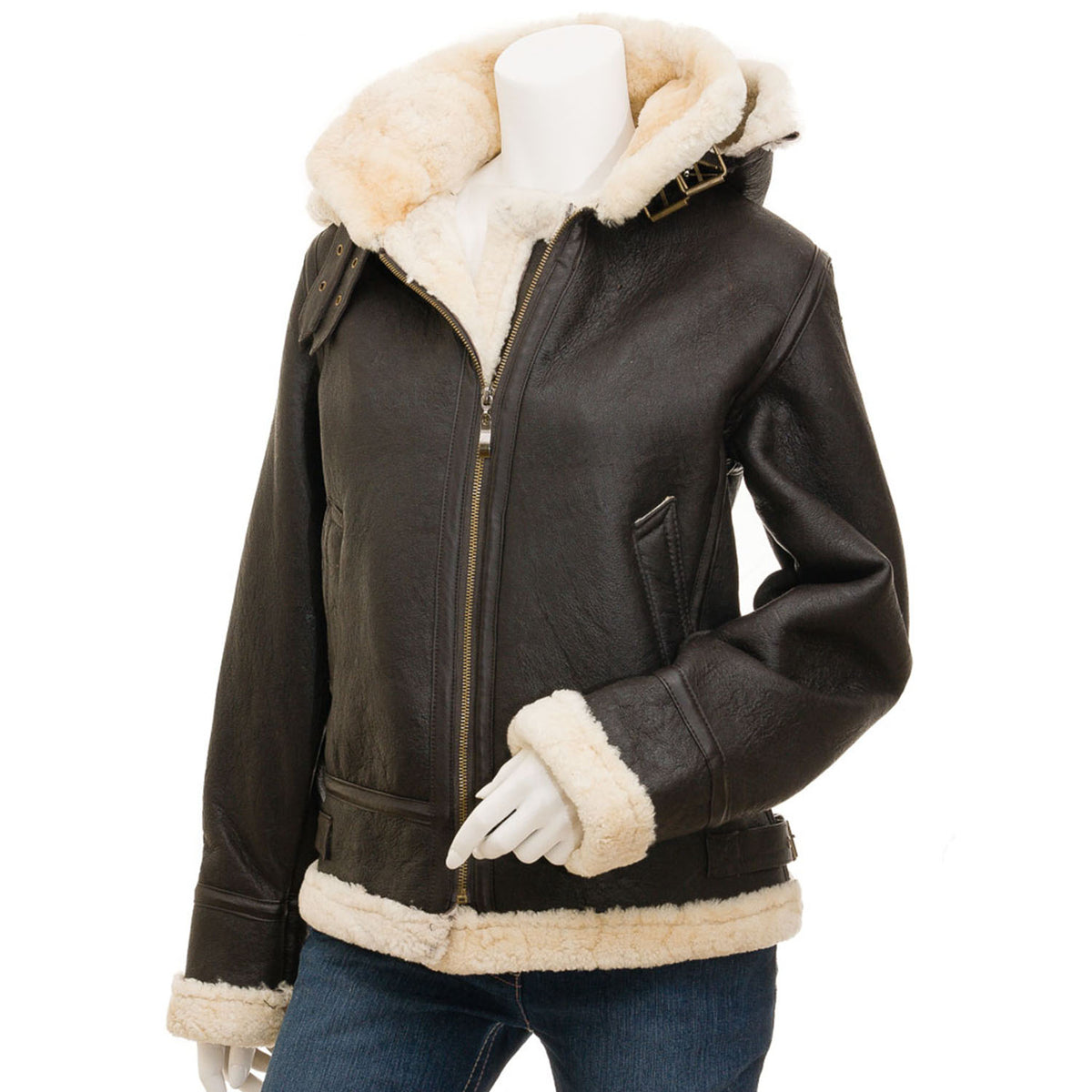 womens Leather Bomber Jacket 9