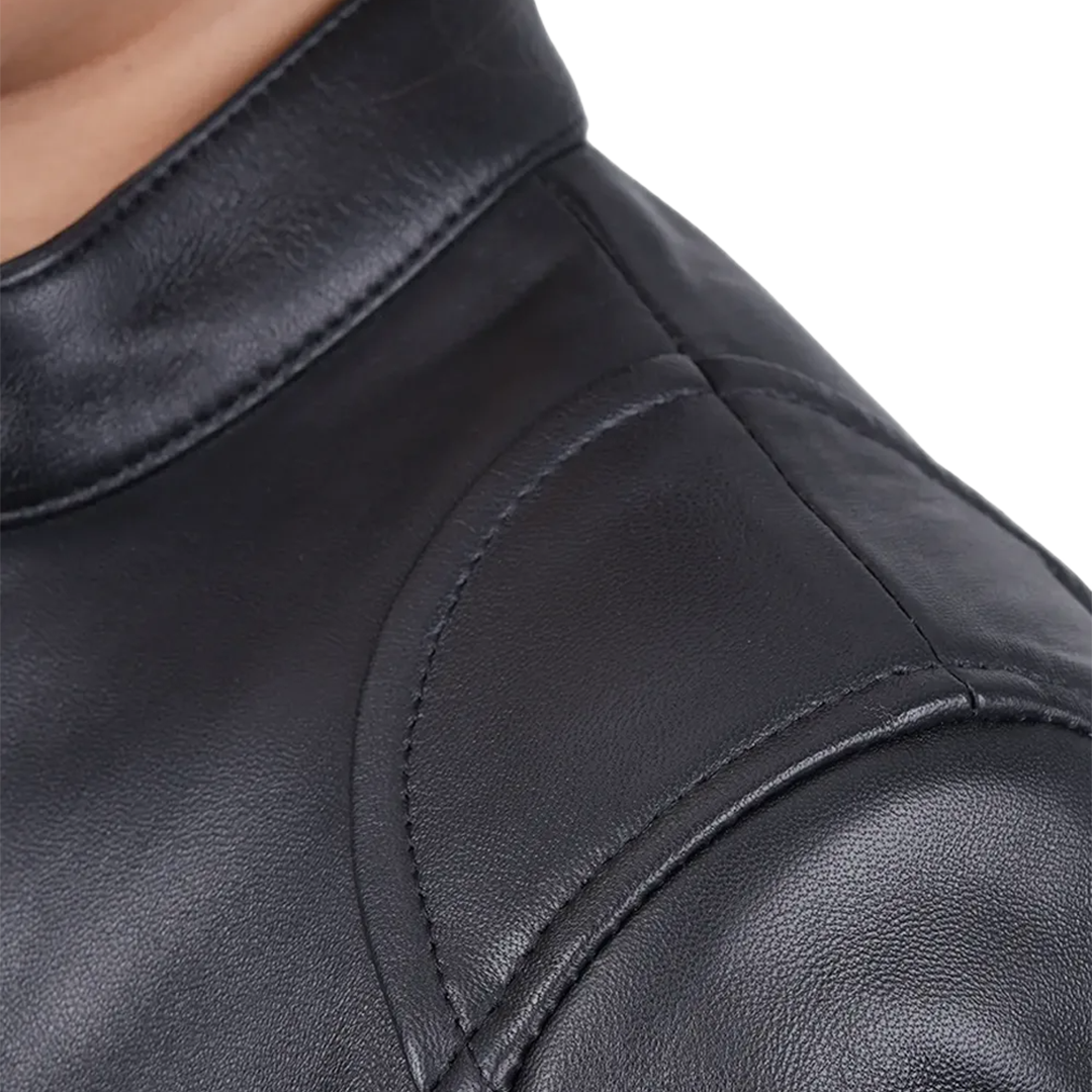 Women's Black Lambskin Leather Motorcycle Jacket