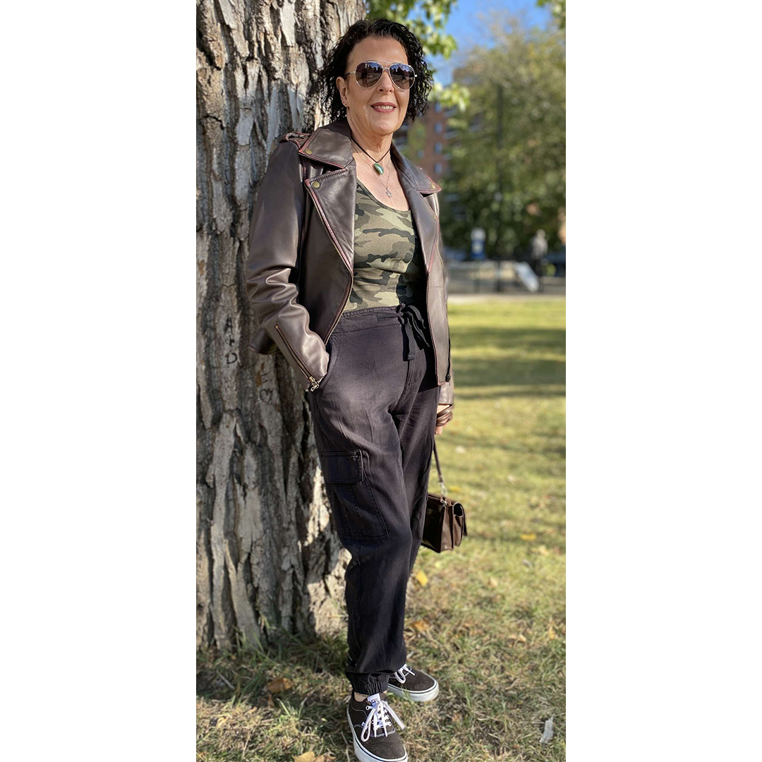 Women's Dark Brown Asymmetrical Leather Motorcycle Jacket
